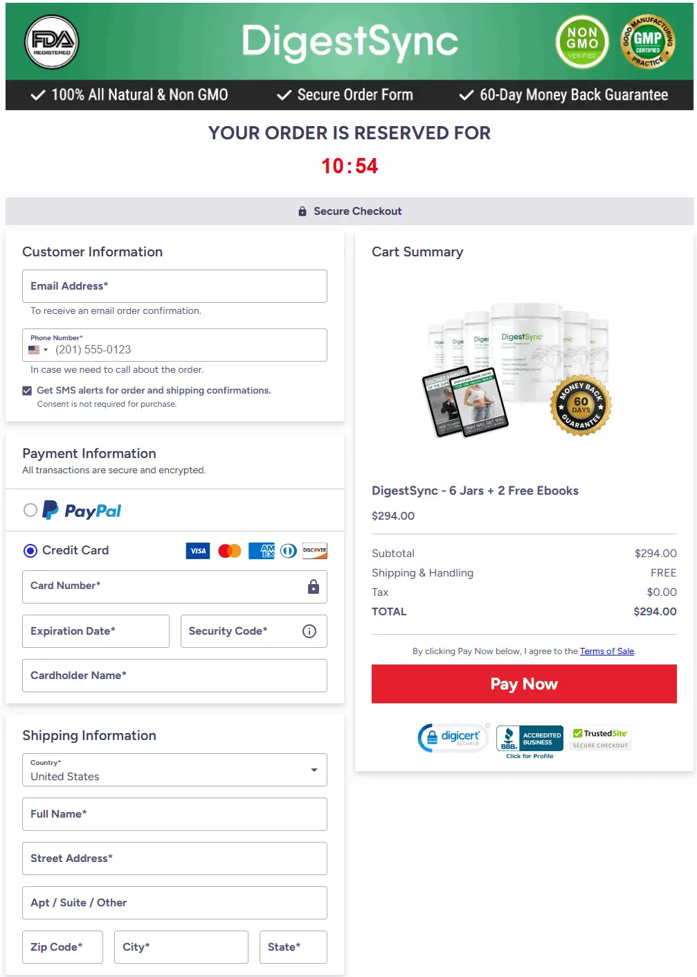DigestSync-order-page